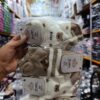 جوراب مچی کرم قهوه ای ۴ طرح متفاوت