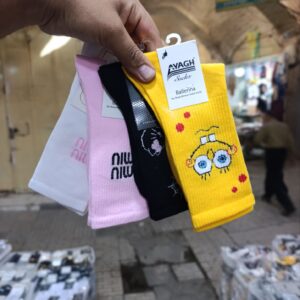 جوراب ساقدار طرح کارتنی