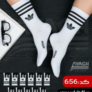جوراب آدیداس سفید ومشکی